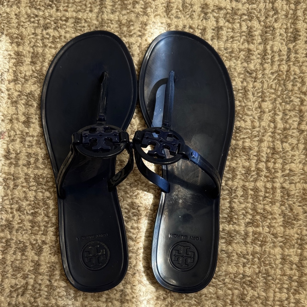 Tory Burch Navy Thong Sandals Jelly